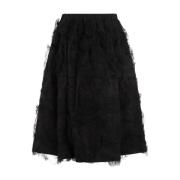 Zwarte Textuur Midi Rok Comme des Garçons , Black , Dames