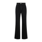 Zwarte Denim Flared Broek Aw23 By Herenne Birger , Black , Dames