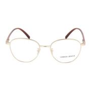 Ronde Metalen Frame Bril Armani , Yellow , Unisex