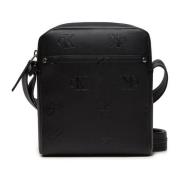 Monogram Soft Reporter18 AOP Tas Calvin Klein , Black , Heren