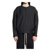 Zwarte wollen jas met ritssluiting Fear Of God , Black , Heren