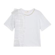 Parel en Tule T-shirt Oltre , White , Dames