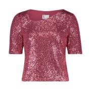 Korte Mouw Shirt Top vera mont , Red , Dames