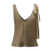 Zijden Schouderband Top JW Anderson , Beige , Dames