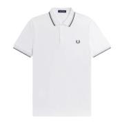 Slim Fit Twin Tipped Polo Fred Perry , White , Heren