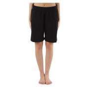 Katoenen loungewear shorts met logo borduurwerk Emporio Armani , Black...