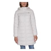 Lange Pufferjas Herfst/Winter Collectie Guess , White , Dames