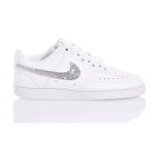 Handgemaakte Zilver Witte Sneakers Nike , White , Heren