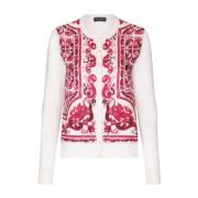 Majolica Print Zijden Trui Dolce & Gabbana , Multicolor , Dames