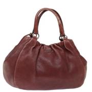 Pre-owned Leather totes Prada Vintage , Red , Dames