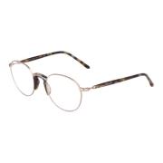 Ronde Metalen Frame Bril Armani , Yellow , Unisex