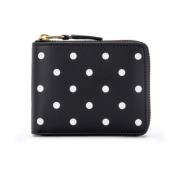 Portemonnee van zwart leer met polka dots en rits Comme des Garçons , ...