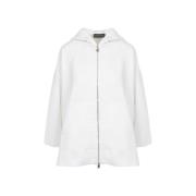 Gebreid Hoodie Jack met Ritssluiting Lorena Antoniazzi , White , Dames