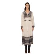 Boho Jurk met Pofmouwen Sea NY , Multicolor , Dames