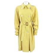 Pre-owned Nylon outerwear Hermès Vintage , Yellow , Dames