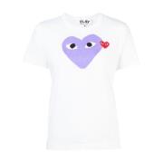Dames Casual T-shirt Comme des Garçons Play , Purple , Dames