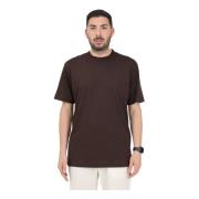 Bruin korte mouwen T-shirt Selected Homme , Brown , Heren