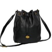 Pre-owned Leather shoulder-bags Burberry Vintage , Black , Dames