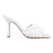 Leather heels Bottega Veneta , White , Dames