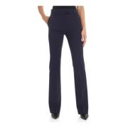 Blauwe Wollen Blend Broek Gemaakt in Italië True Royal , Blue , Dames