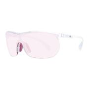 Roze Mono Lens Zonnebril voor Vrouwen Adidas , White , Dames