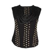 Viscose tops Balmain , Black , Dames