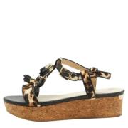 Pre-owned Leather sandals Jimmy Choo Pre-owned , Brown , Dames