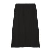 Satijnen rok uitlopend Marc O'Polo , Black , Dames