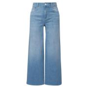 Gerafelde Zoom Culotte Jeans Comma , Blue , Dames