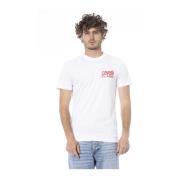 Katoenen Logo Print Crew Neck T-Shirt Cavalli Class , White , Heren