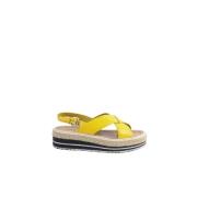 Pre-owned Leather sandals Prada Vintage , Yellow , Dames