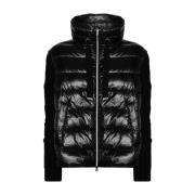 Zwarte Gewatteerde Wollen Jas Herno , Black , Dames