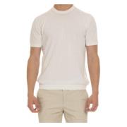 Katoenen Gebreid T-shirt en Polo Tagliatore , White , Heren