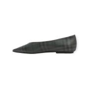 Vintage Check Platte Loafers Schoenen Burberry , Gray , Dames