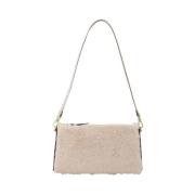 Leather handbags Manu Atelier , Beige , Dames