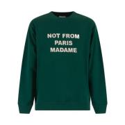 Slogan Sweater Drole de Monsieur , Green , Heren