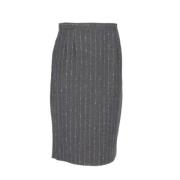 Pre-owned Wool bottoms Valentino Vintage , Gray , Dames