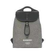 Canvas rugzak met grijze zak Burberry , Gray , Unisex