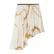 Goud/Wit Shield Rok Burberry , Multicolor , Dames