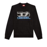 Sweatshirt with logo print Diesel , Black , Heren