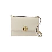 Leather shoulder-bags Tory Burch , Beige , Dames