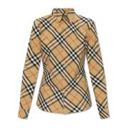 Op maat gemaakt geruite overhemd Burberry , Beige , Dames