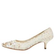 Pre-owned Lace heels Dolce & Gabbana Pre-owned , White , Dames