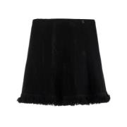 Pre-owned Wool bottoms Chanel Vintage , Black , Dames