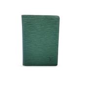 Pre-owned Leather wallets Louis Vuitton Vintage , Green , Dames