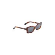 Strand Zonnebril Mat Zwart Grijs Jacquemus , Brown , Dames