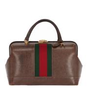 Pre-owned Leather gucci-bags Gucci Vintage , Brown , Dames