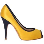 Pre-owned Satin heels Giuseppe Zanotti Pre-owned , Yellow , Dames