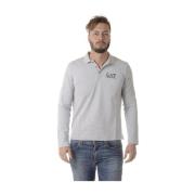 Klassieke Polo Shirt voor Mannen Emporio Armani EA7 , Gray , Heren
