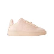 Leather sneakers Burberry , Beige , Dames